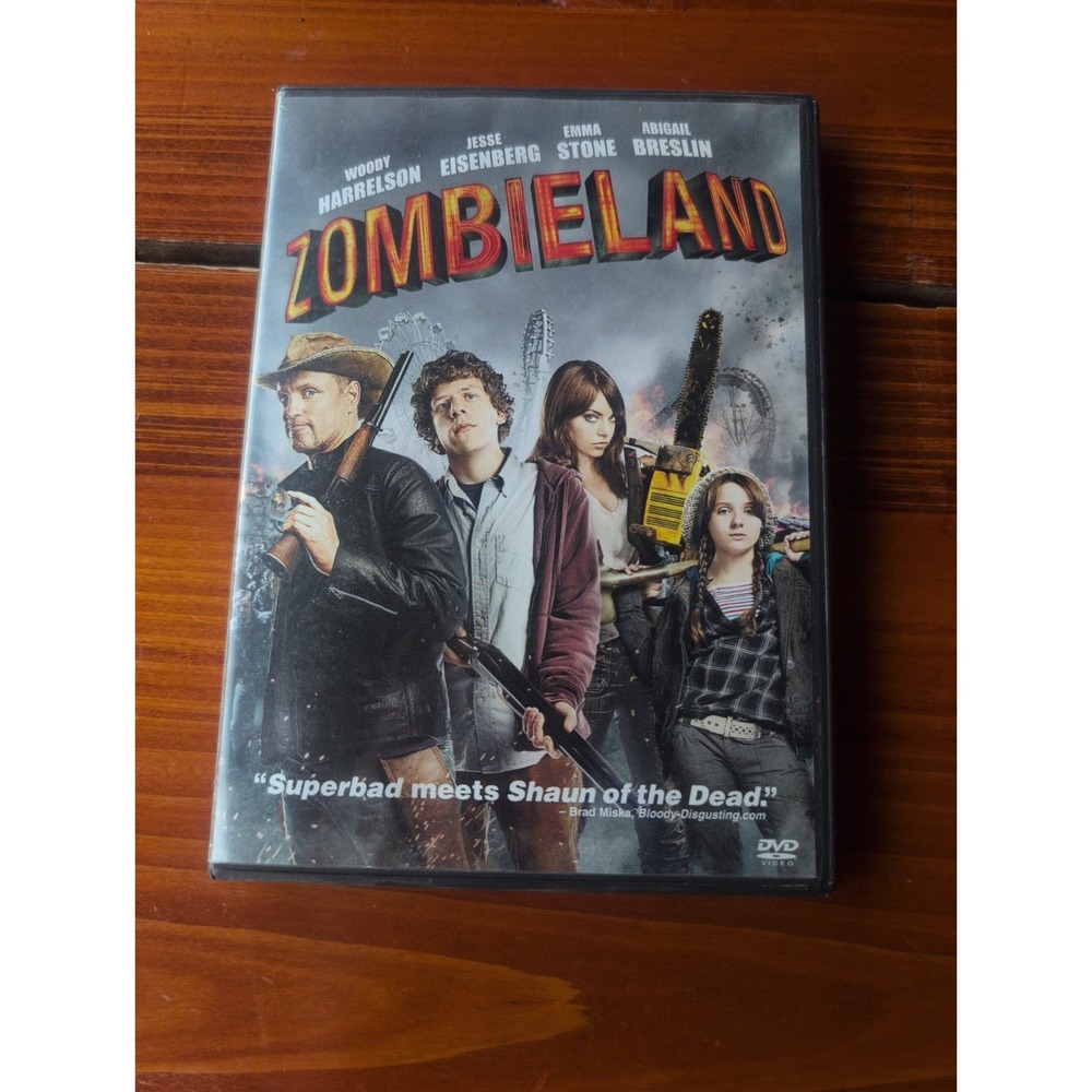 Zombieland DVD 2009 Comedy Horror Woody Harrelson Emma Stone Jesse Eisenberg R